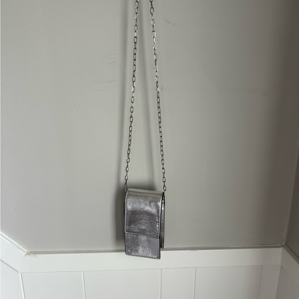 French Connection Silver Crossbody Bag